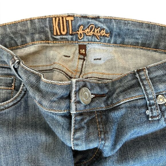 Kut From The Kloth Jeans Boot Cut Dark Wash Blue Denim Womens Size 14 KP011EQMCK - Picture 7 of 14